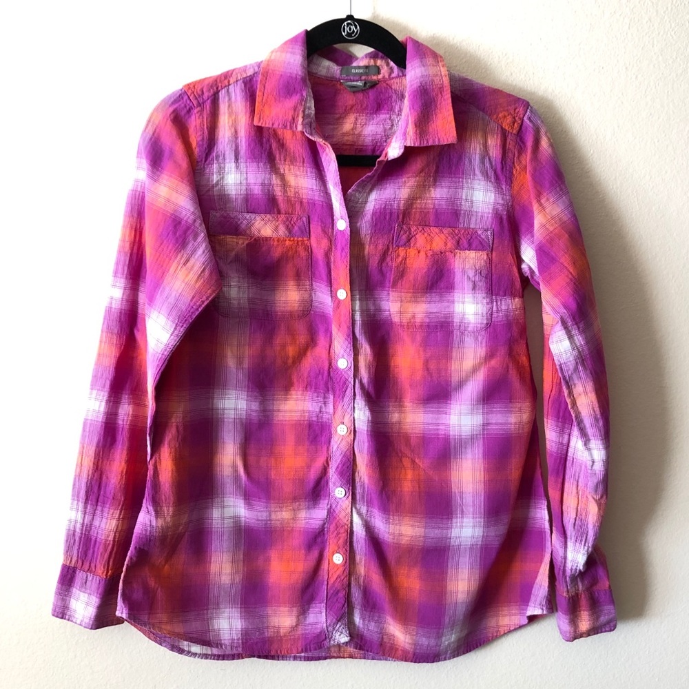 Eddie Bauer women’s button up blouse top cotton